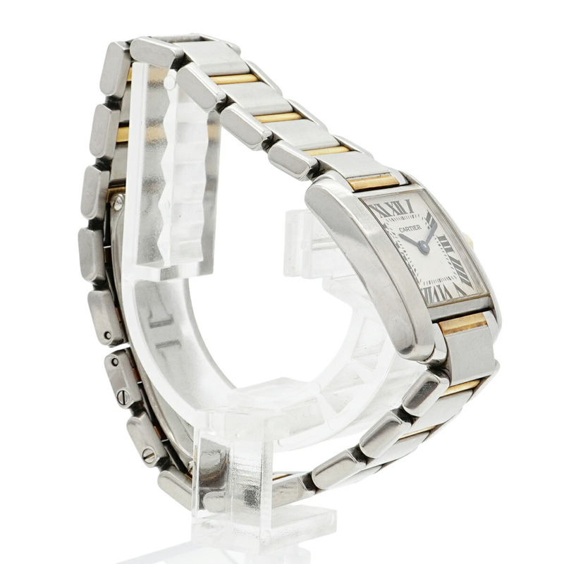 卡地亞 Tank Française SM 雙色腕錶 W51007Q4 象牙色錶盤 女士款-2