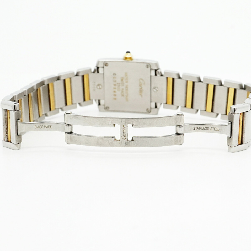 卡地亞 Tank Française SM 雙色腕錶 W51007Q4 象牙色錶盤 女士款-3