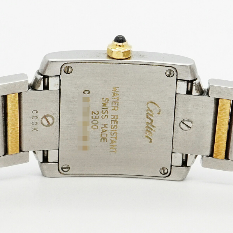 卡地亞 Tank Française SM 雙色腕錶 W51007Q4 象牙色錶盤 女士款-4