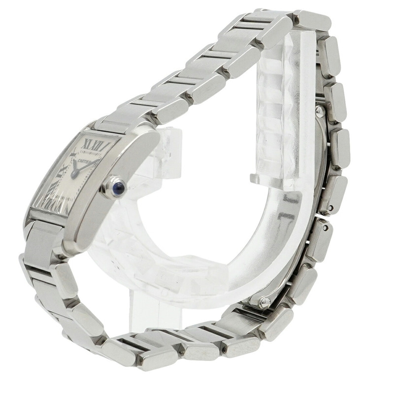 卡地亞 Tank Française SM W51008Q3 象牙色錶盤女士腕錶-1