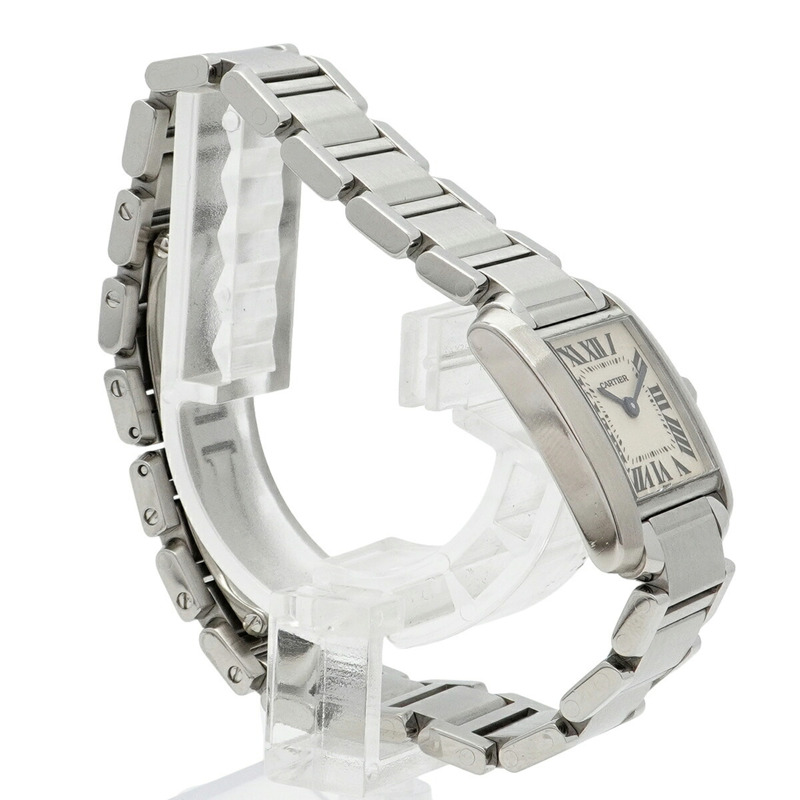 卡地亞 Tank Française SM W51008Q3 象牙色錶盤女士腕錶-2