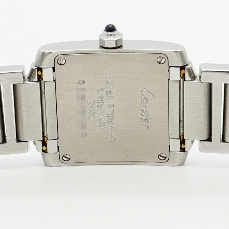 卡地亞 Tank Française SM W51008Q3 象牙色錶盤女士腕錶-4