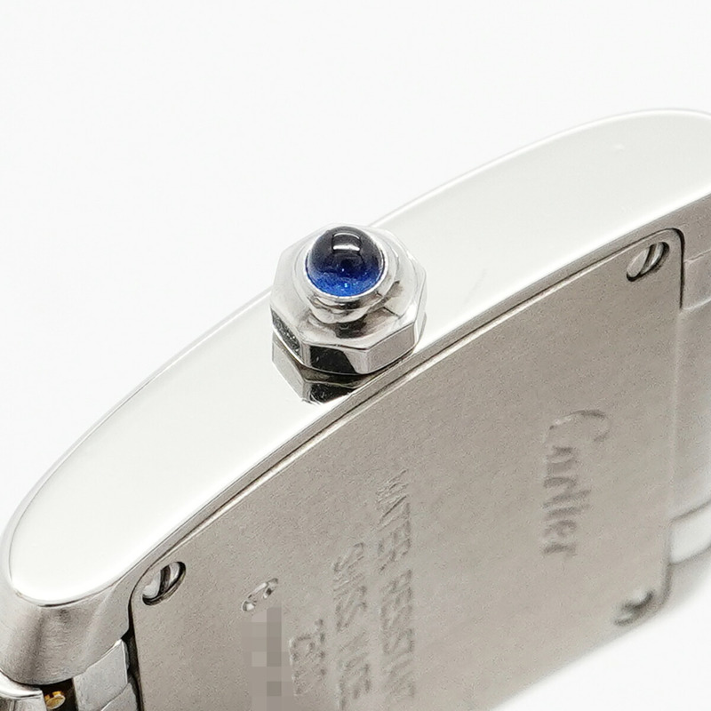 卡地亞 Tank Française SM W51008Q3 象牙色錶盤女士腕錶-9