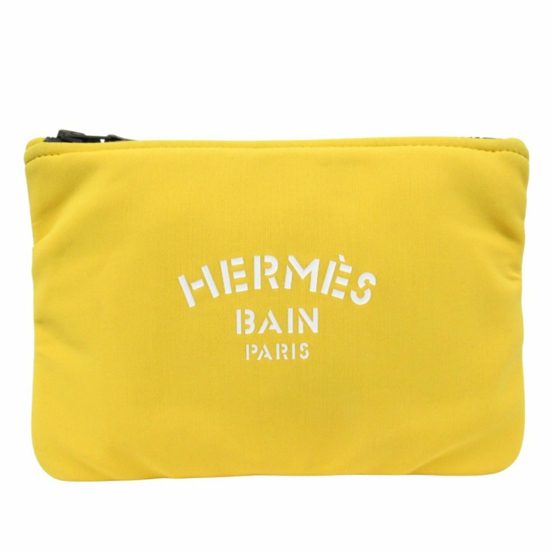 愛馬仕 Neobain PM 平底包/手拿包/手提包,附品牌標誌,黃色,男女款-0