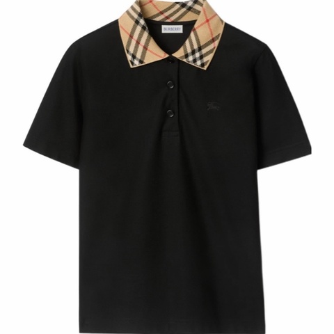 Burberry 女士 格紋領棉質Polo衫XS S M L XL