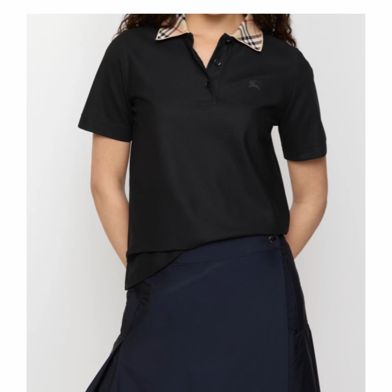 Burberry 女士 格紋領棉質Polo衫XS S M L XL-1