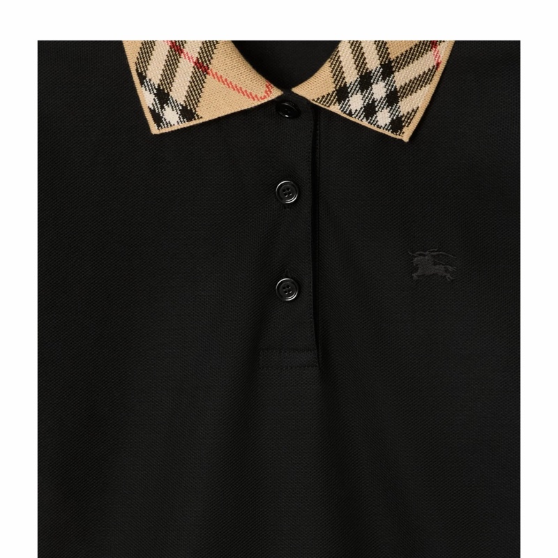 Burberry 女士 格紋領棉質Polo衫XS S M L XL-3