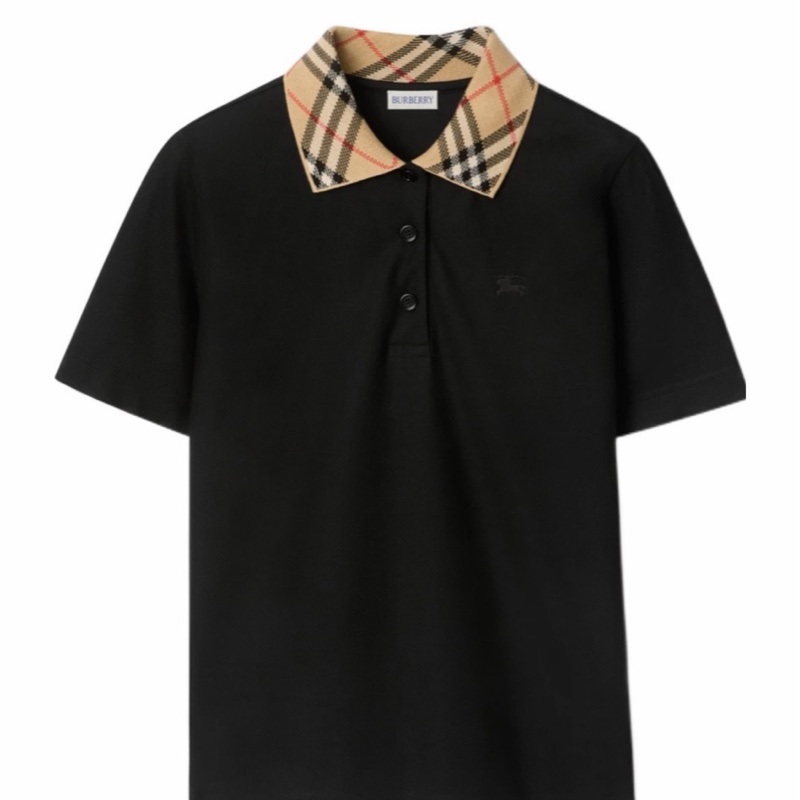 Burberry 女士 格紋領棉質Polo衫XS S M L XL-4