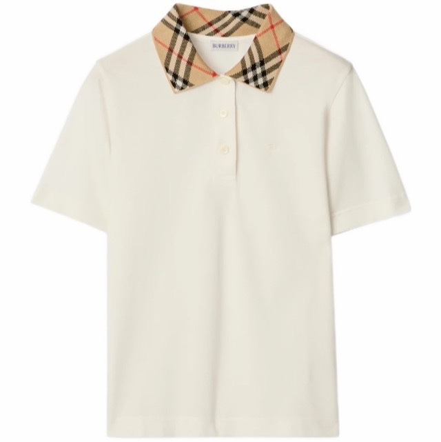 Burberry 女士 格紋領Polo衫XS S M L XL碼-0