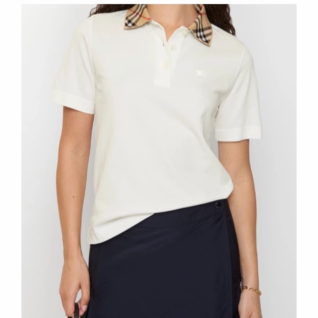 Burberry 女士 格紋領Polo衫XS S M L XL碼-1