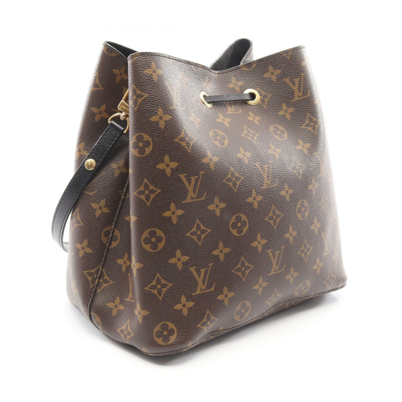 路易威登 Neonoe 肩背包 M44020 Monogram 帆布 棕色 黑色 二手 LV-1