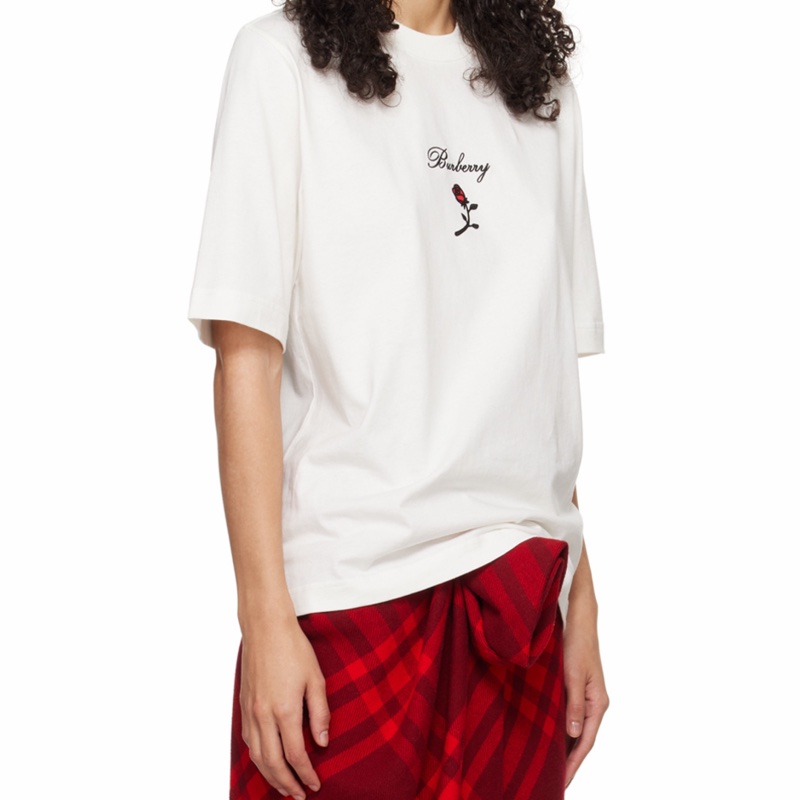 Burberry 女士 玫瑰棉質 T 恤XXS XS S M L XL碼-3