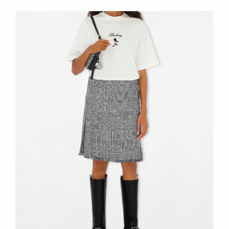 Burberry 女士 玫瑰棉質 T 恤XXS XS S M L XL碼-5