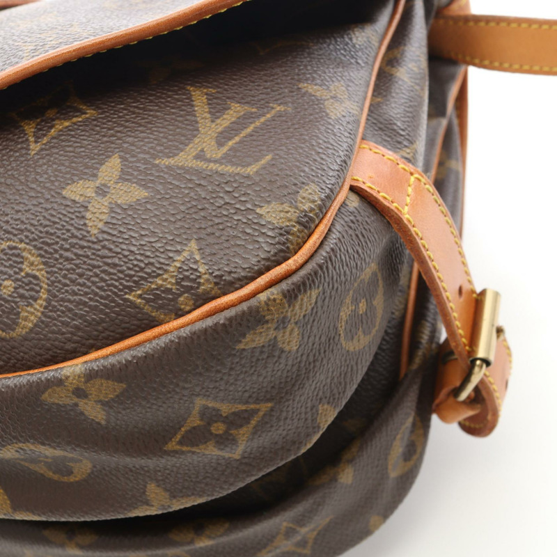 路易威登 Saumur 30 肩斜背包 M42256 Monogram 帆布 棕色 二手-8