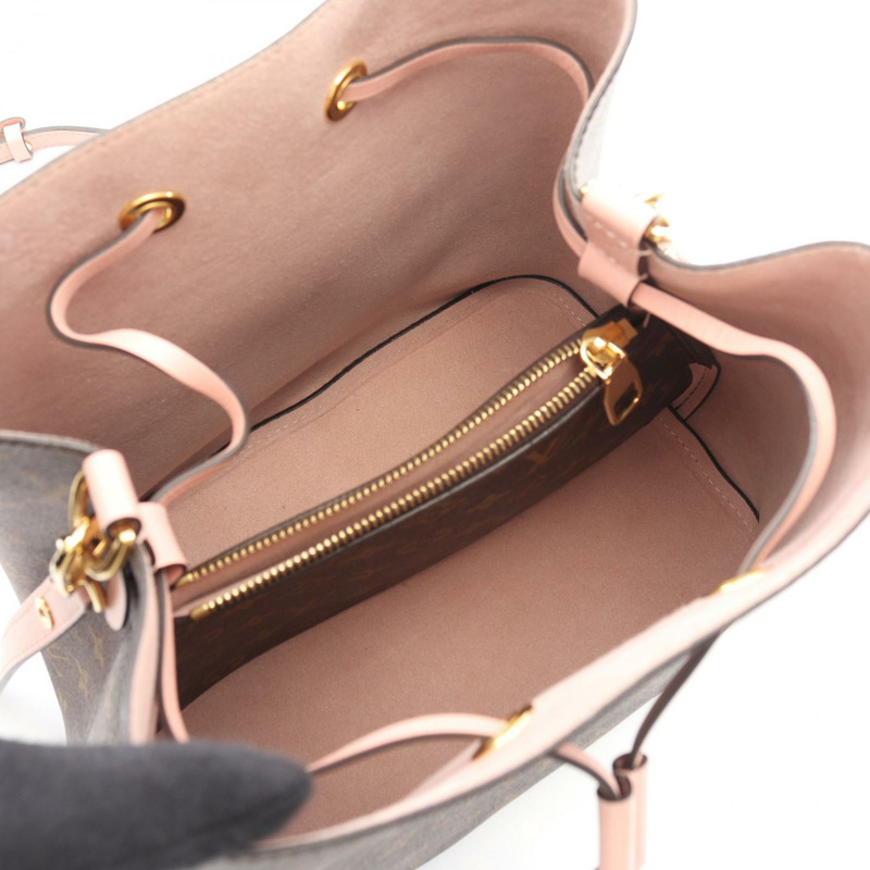 路易威登 Neonoe 肩背包 M44022 Monogram 帆布皮革 棕色粉紅色 二手-2