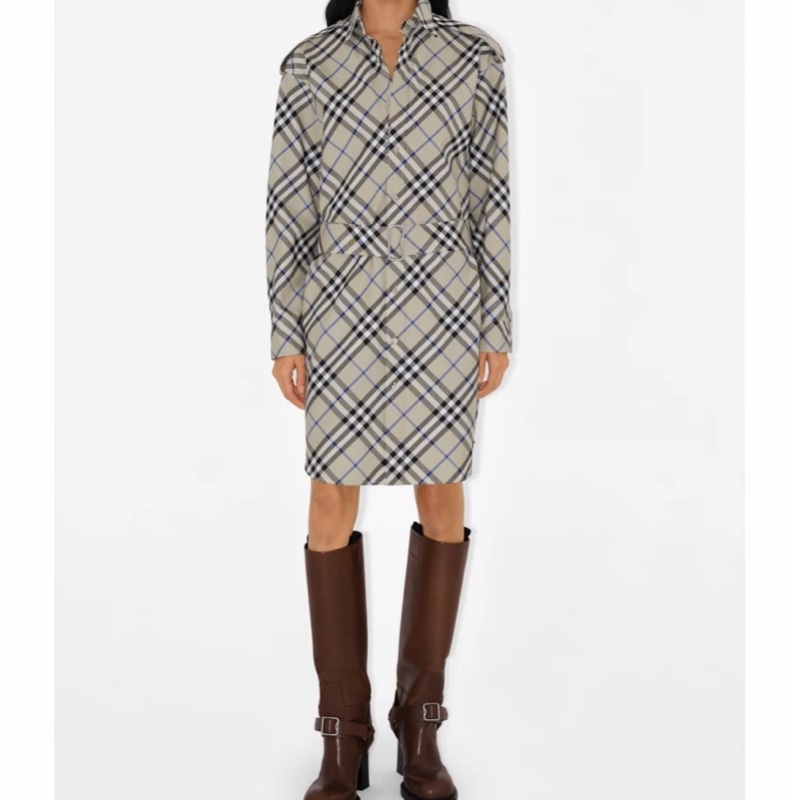 Burberry 女士 格紋襯衫式連衣裙UK-4 UK-6 UK-8 UK-10 UK-12碼-2