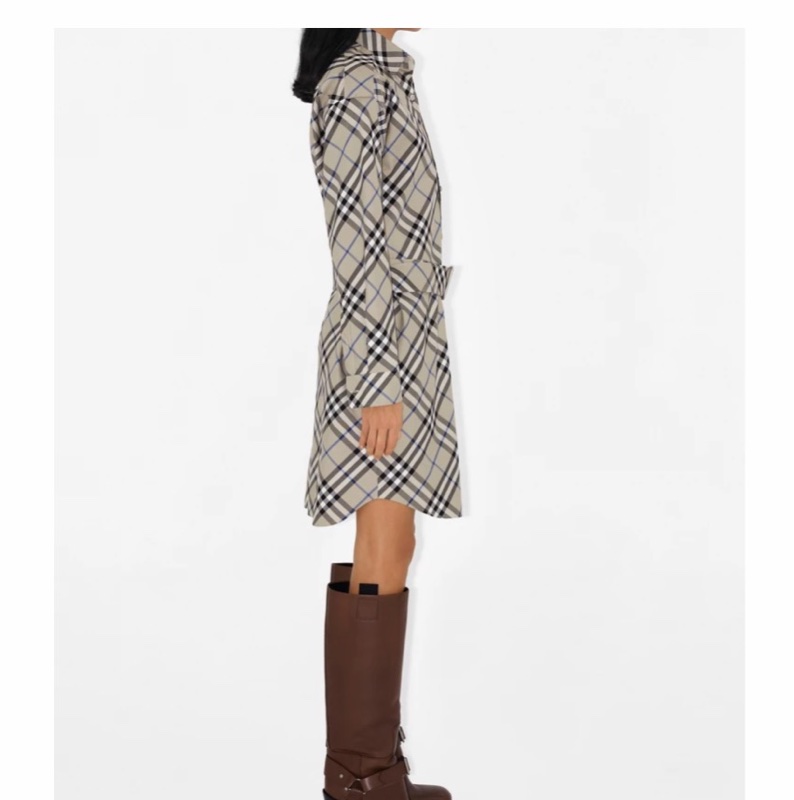 Burberry 女士 格紋襯衫式連衣裙UK-4 UK-6 UK-8 UK-10 UK-12碼-3