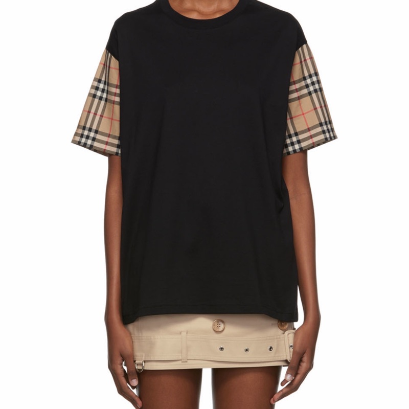 Burberry 女士 Vintage 格紋衣袖T恤XXXS XXS XS S M L XL碼-1