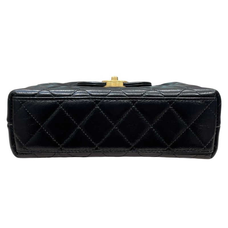 CHANEL 香奈兒 AS4416 KELLY COCO HANDLE 迷你鍊條包 皮革 黑色 金釦-5