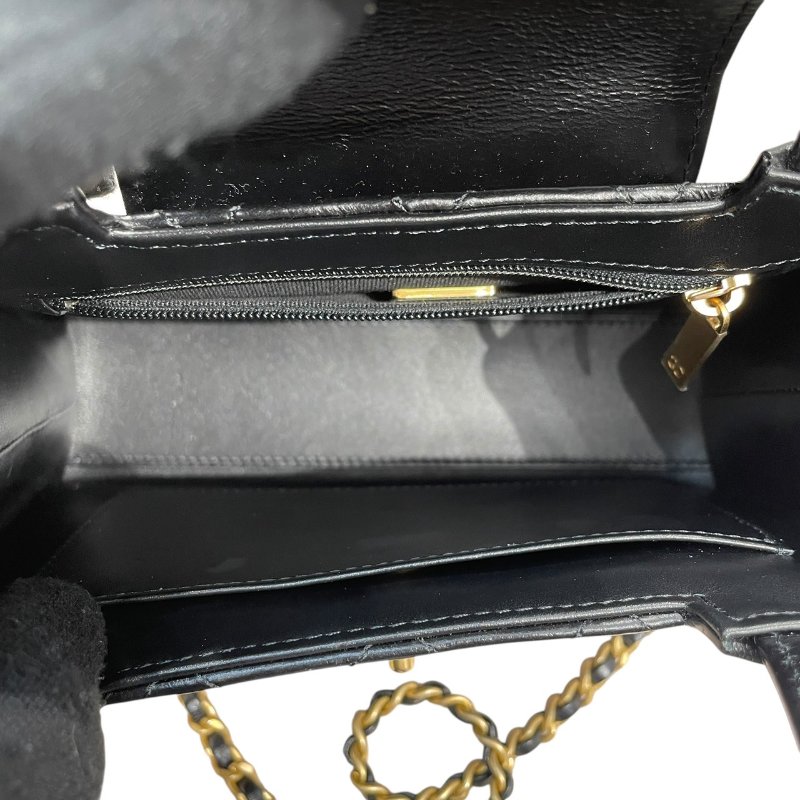 CHANEL 香奈兒 AS4416 KELLY COCO HANDLE 迷你鍊條包 皮革 黑色 金釦-13