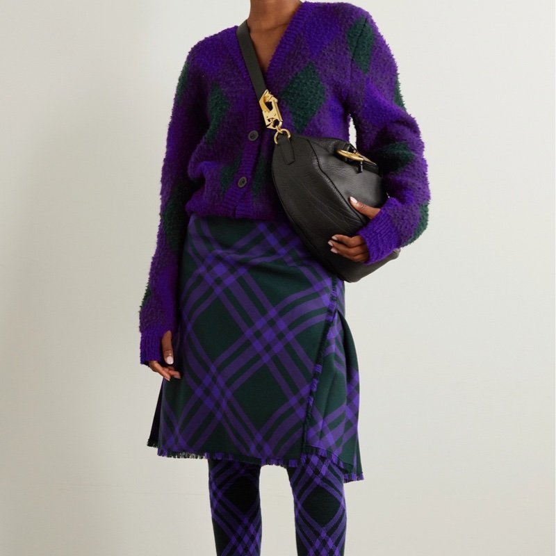 Burberry 女士 菱形圖案羊毛毛衣XXS XS S M碼-6