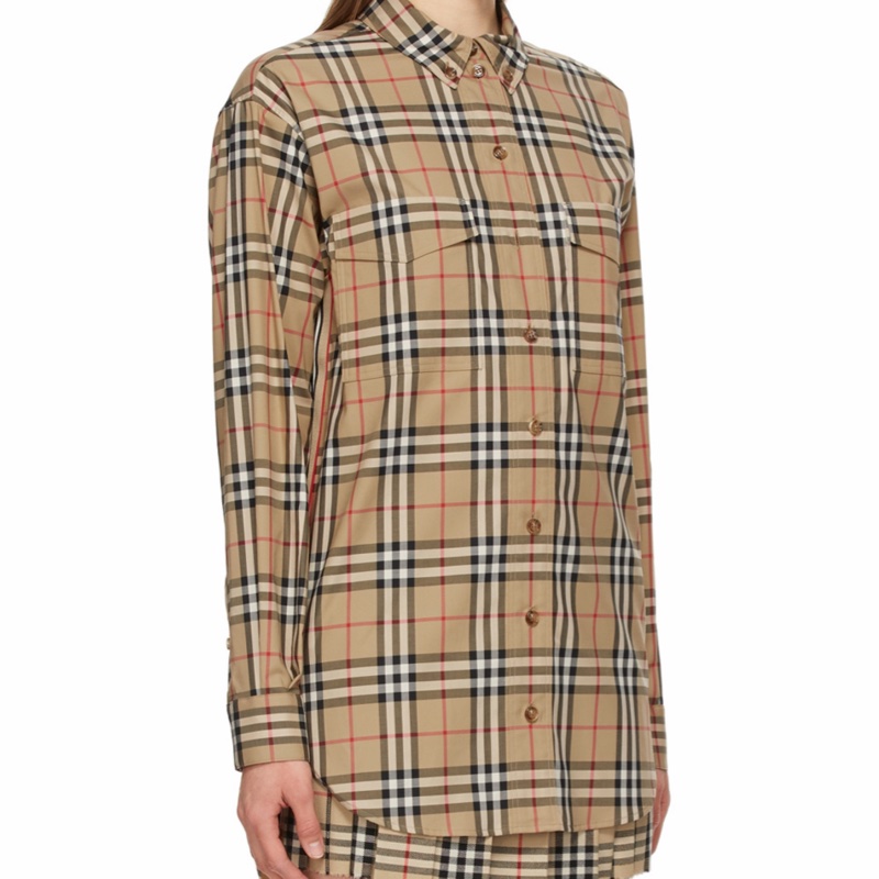 Burberry 女士 格紋襯衫UK-2 UK-4 UK-6 UK-8 UK-10 UK-12 UK-14-1