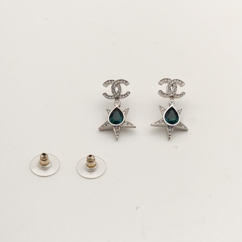 CHANEL 合金23P五角星耳釘-2