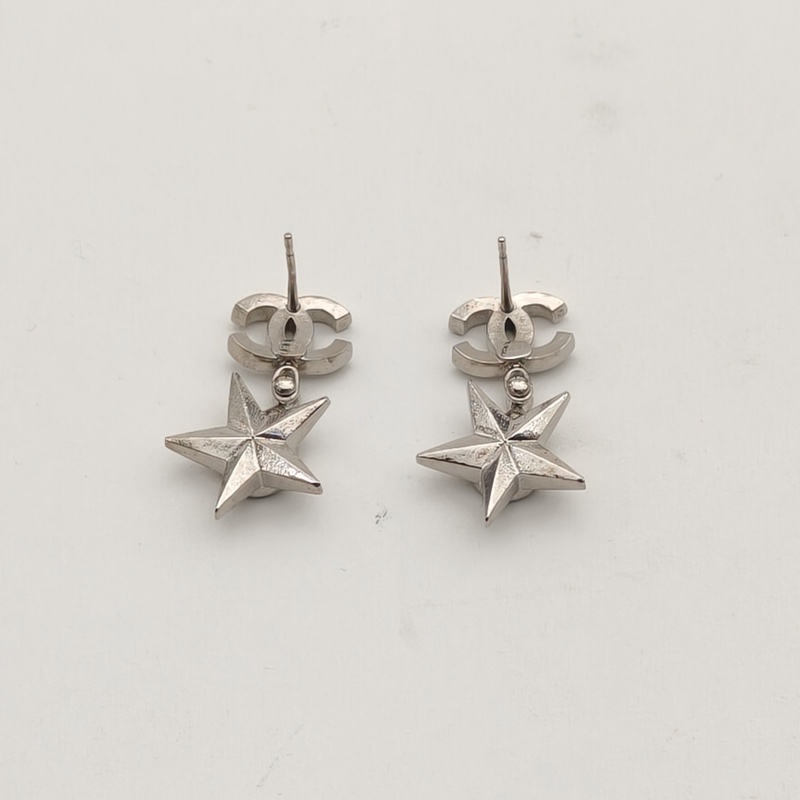 CHANEL 合金23P五角星耳釘-4