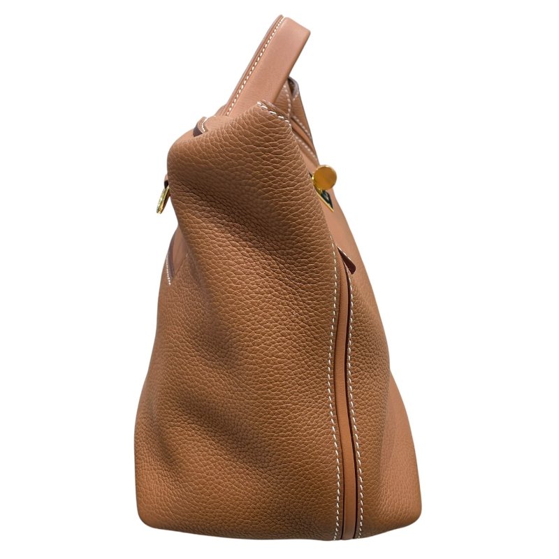 HERMES 愛馬仕 24/24 29 兩用包 皮革 金棕 金釦-3