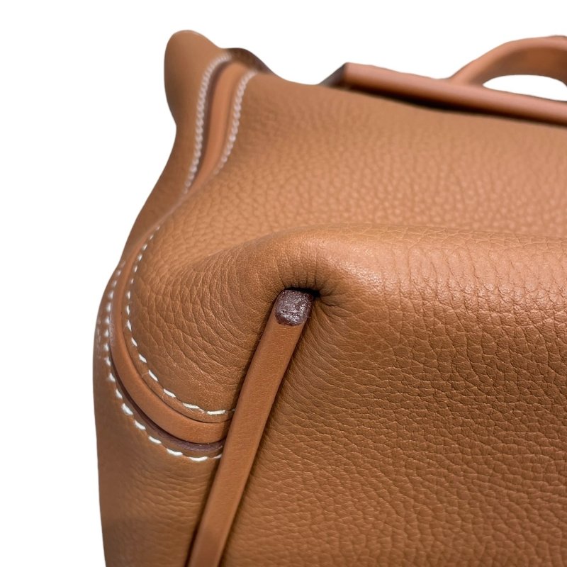 HERMES 愛馬仕 24/24 29 兩用包 皮革 金棕 金釦-6