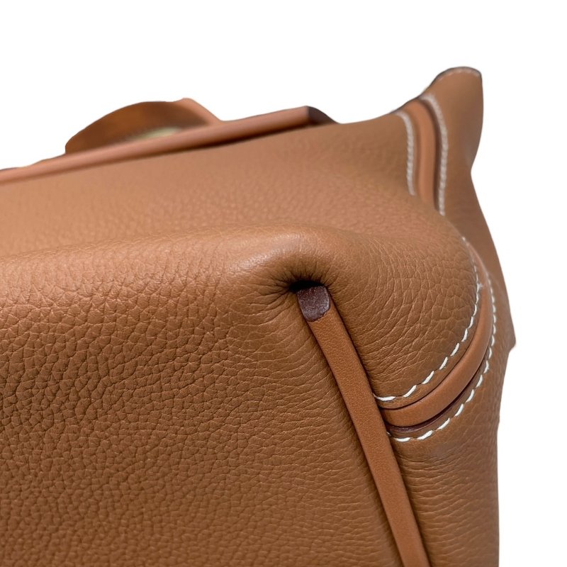 HERMES 愛馬仕 24/24 29 兩用包 皮革 金棕 金釦-7