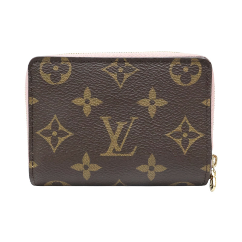 粉/棕色 MONOGRAM 牛皮 Portefeuille Lou 二折短夾【LOUIS VUITTON LV 路易威登】 M82378-1