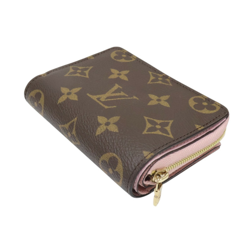粉/棕色 MONOGRAM 牛皮 Portefeuille Lou 二折短夾【LOUIS VUITTON LV 路易威登】 M82378-3