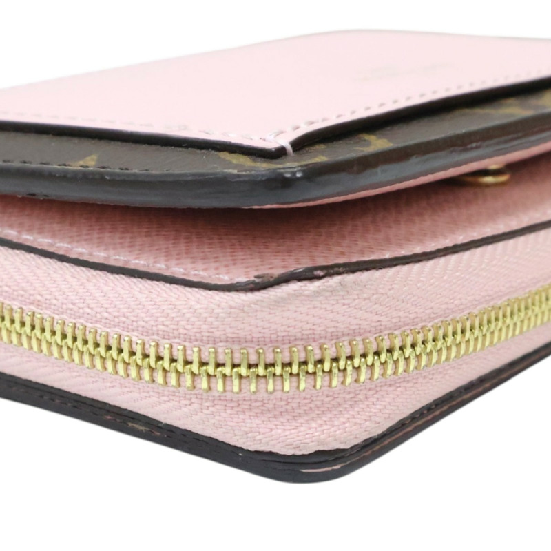 粉/棕色 MONOGRAM 牛皮 Portefeuille Lou 二折短夾【LOUIS VUITTON LV 路易威登】 M82378-10
