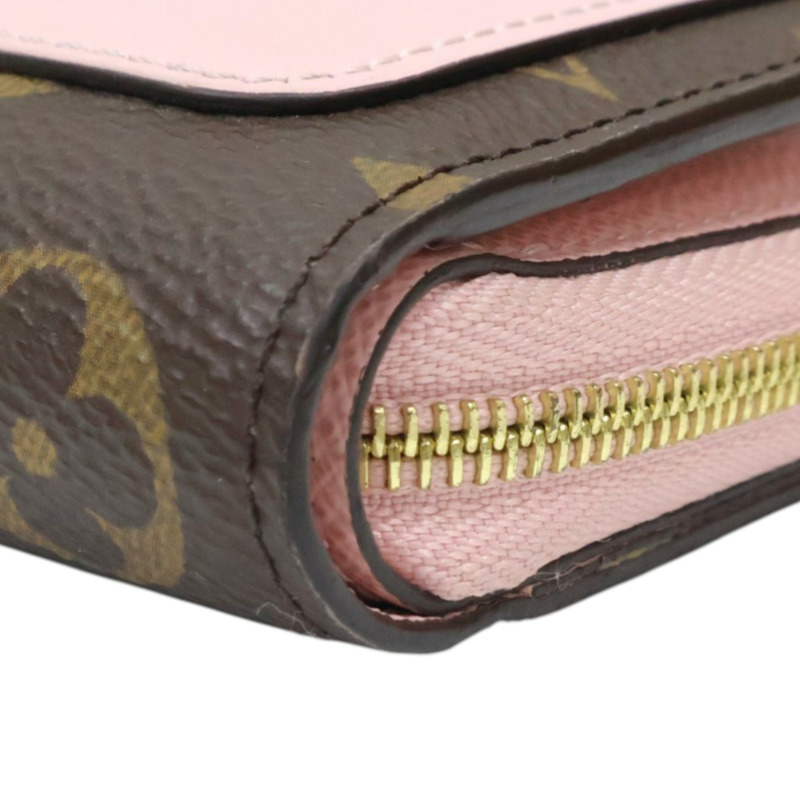 粉/棕色 MONOGRAM 牛皮 Portefeuille Lou 二折短夾【LOUIS VUITTON LV 路易威登】 M82378-11