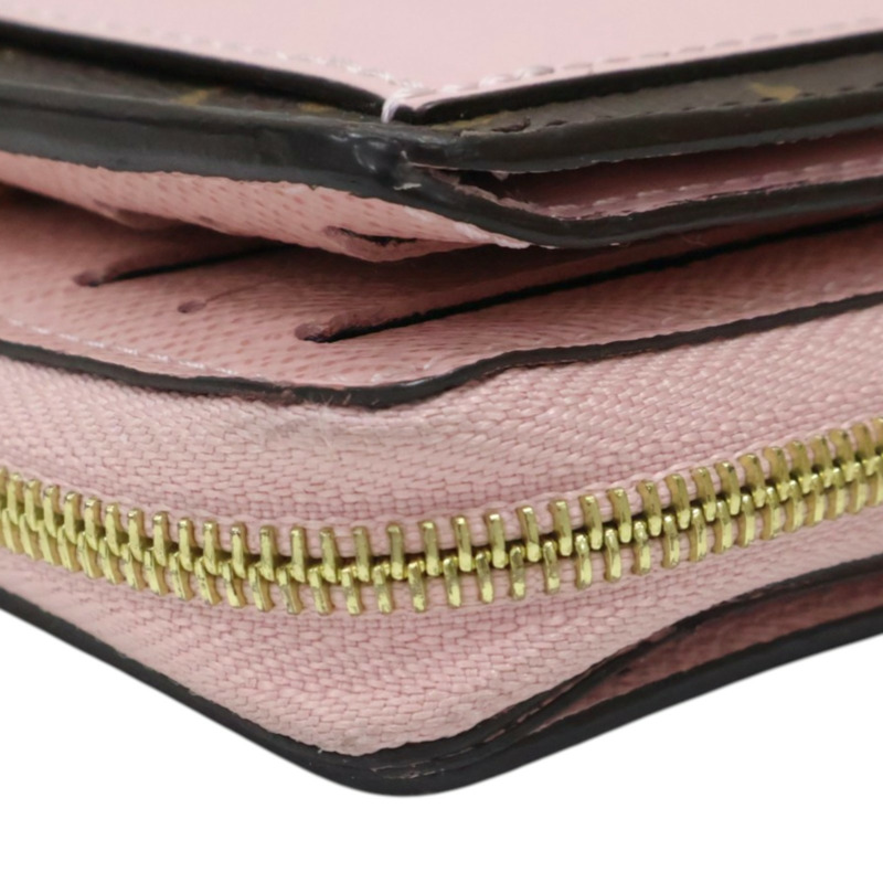 粉/棕色 MONOGRAM 牛皮 Portefeuille Lou 二折短夾【LOUIS VUITTON LV 路易威登】 M82378-13