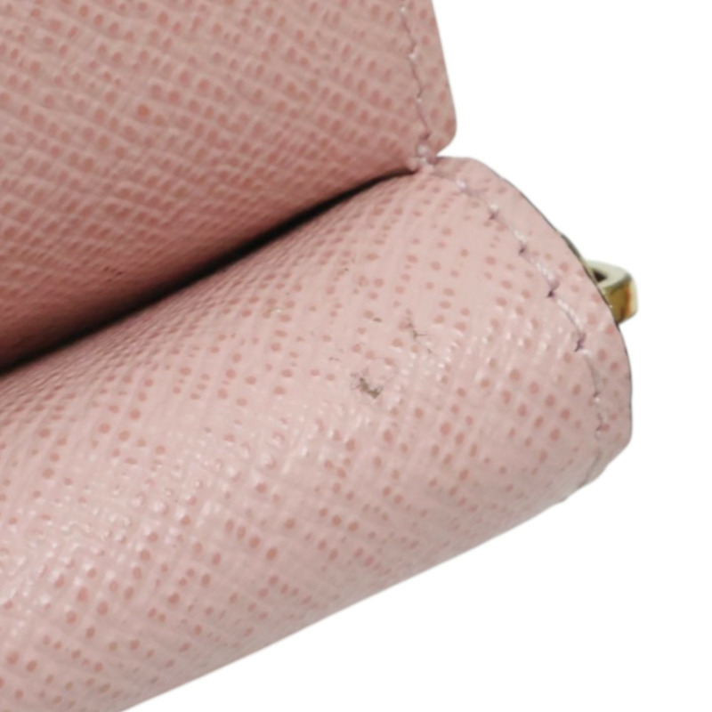 粉/棕色 MONOGRAM 牛皮 Portefeuille Lou 二折短夾【LOUIS VUITTON LV 路易威登】 M82378-14