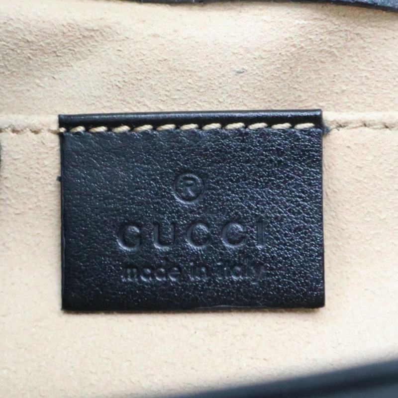 黑色 牛皮 GG Marmont 肩背包【GUCCI 古馳】 446744-7