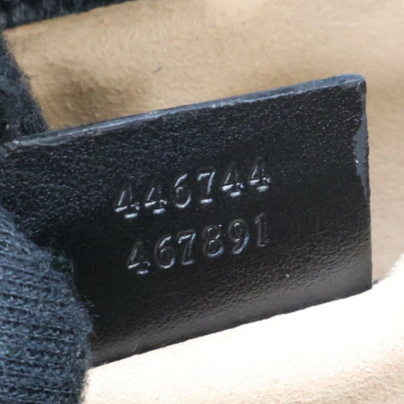 黑色 牛皮 GG Marmont 肩背包【GUCCI 古馳】 446744-8