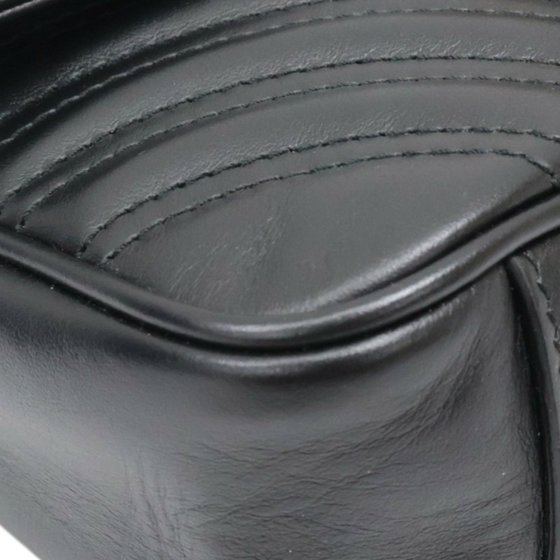 黑色 牛皮 GG Marmont 肩背包【GUCCI 古馳】 446744-11