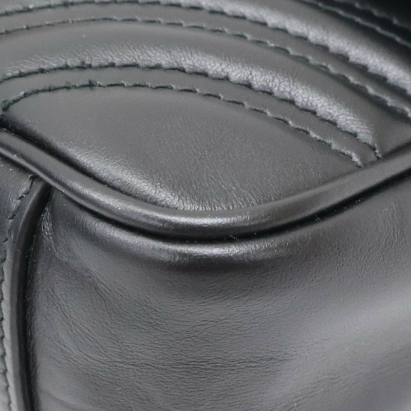 黑色 牛皮 GG Marmont 肩背包【GUCCI 古馳】 446744-12