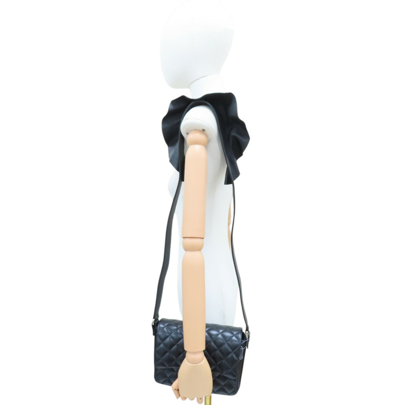 黑色 菱格紋 牛革 Bolero De Chanel 肩背包 淡金釦【CHANEL 香奈兒】 AS1737-8