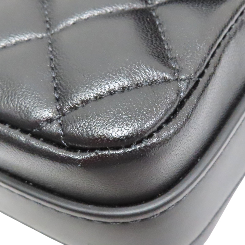 黑色 菱格紋 牛革 Bolero De Chanel 肩背包 淡金釦【CHANEL 香奈兒】 AS1737-10