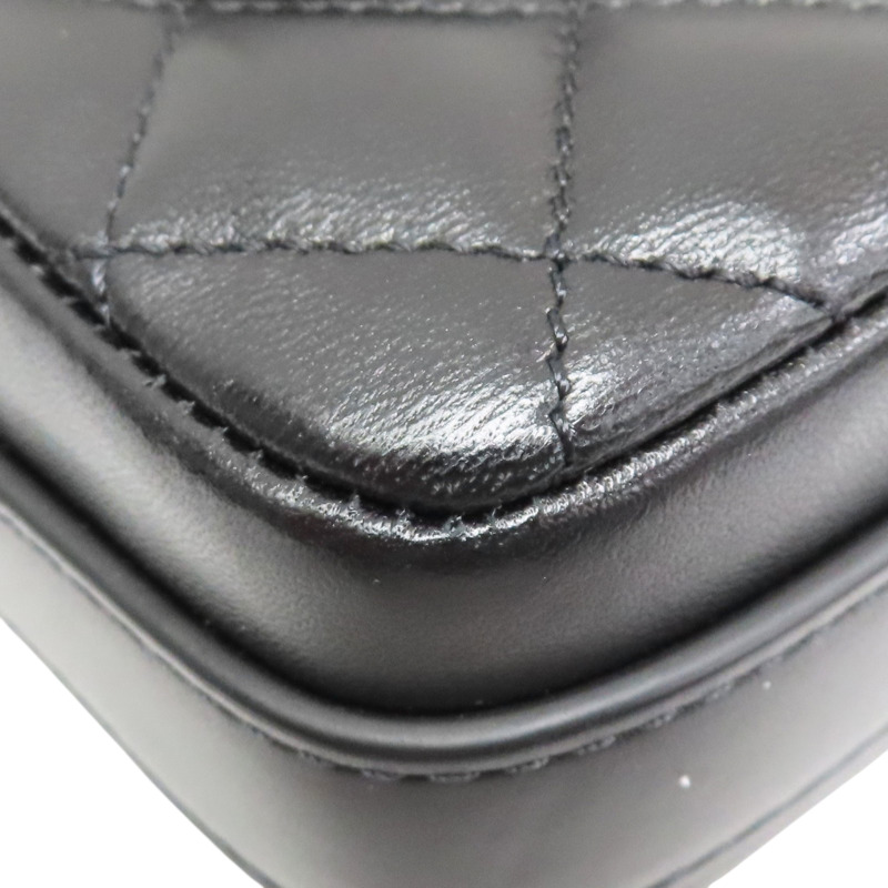 黑色 菱格紋 牛革 Bolero De Chanel 肩背包 淡金釦【CHANEL 香奈兒】 AS1737-11