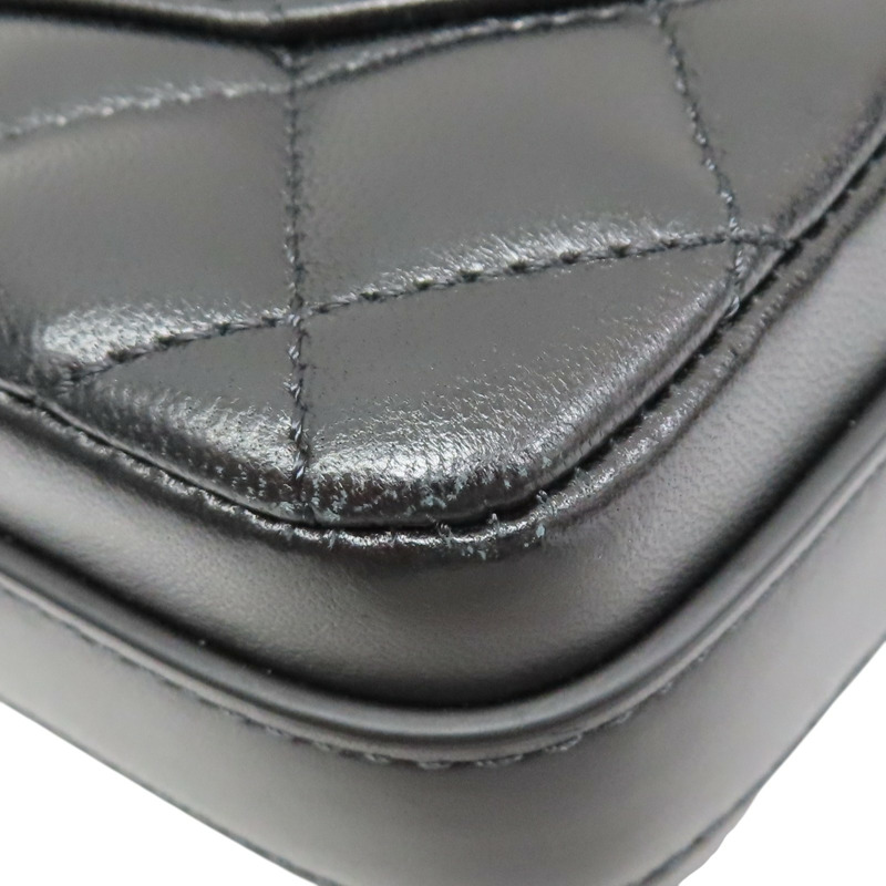 黑色 菱格紋 牛革 Bolero De Chanel 肩背包 淡金釦【CHANEL 香奈兒】 AS1737-12