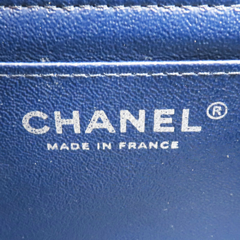 藍色 菱格紋 羊皮 COCO Mini 肩背包 銀釦【CHANEL 香奈兒】 A35200-5