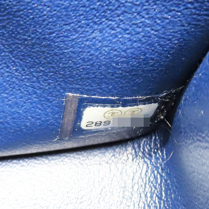 藍色 菱格紋 羊皮 COCO Mini 肩背包 銀釦【CHANEL 香奈兒】 A35200-6