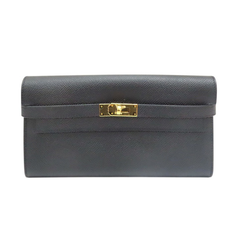 黑色 Epsom牛皮 Kelly 長夾 A刻 金扣【HERMES 愛馬仕】 H051300CK