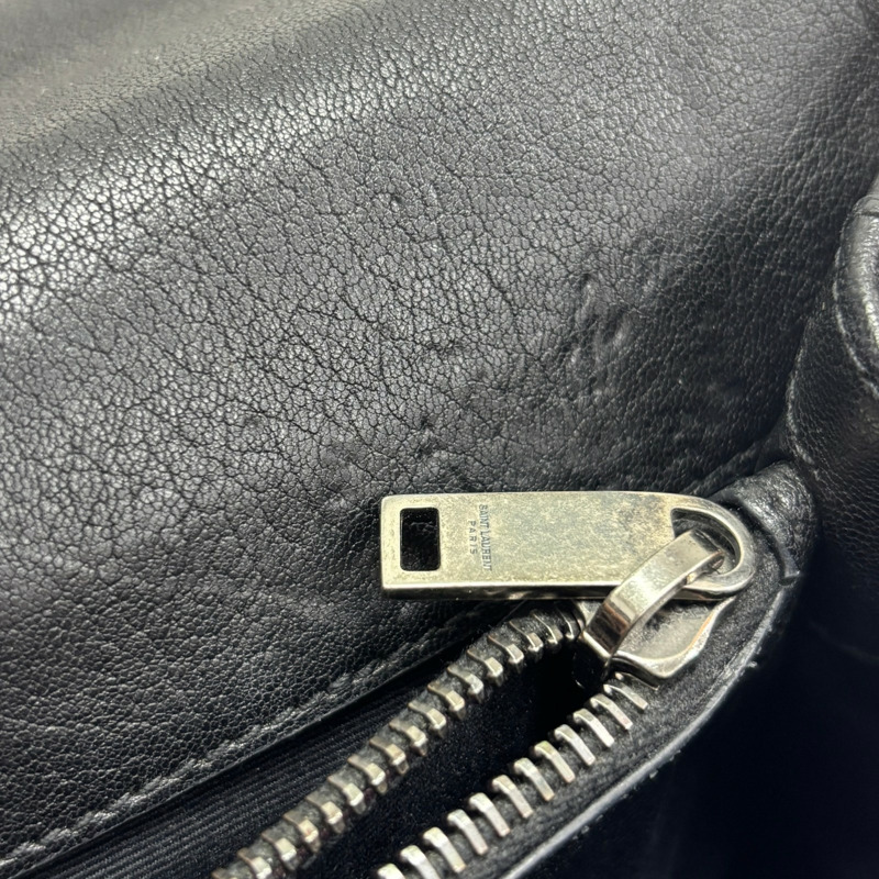 黑色 皮革 College Medium 兩用包【SAINT LAURENT YSL 聖羅蘭 】 487213-9