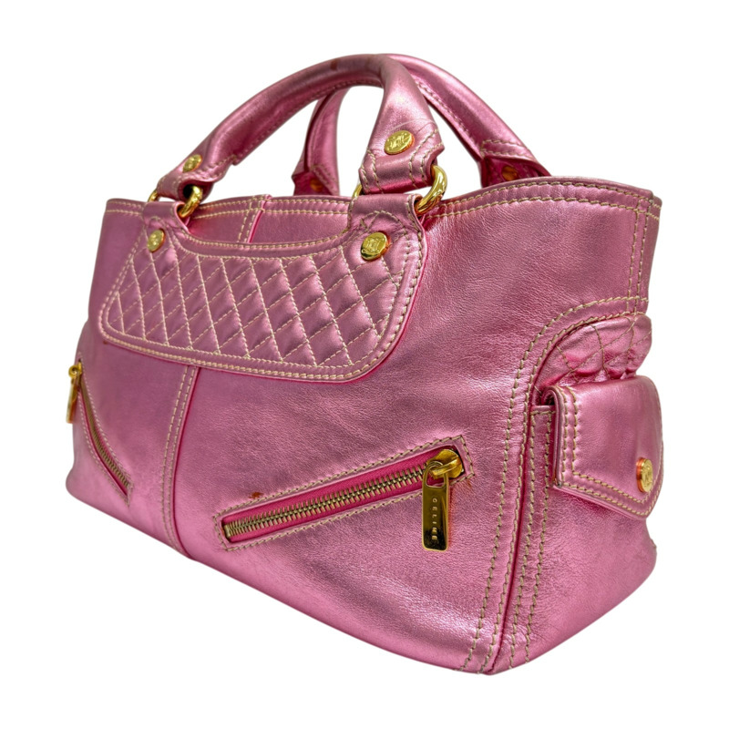 粉紅色 皮革 Boogie 手提包【CELINE 賽琳】 CE00/34-1